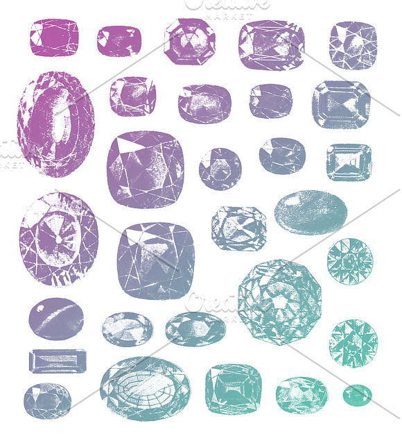 30 Vintage Gemstone PS Brushes in Photoshop Brushes - product preview 2