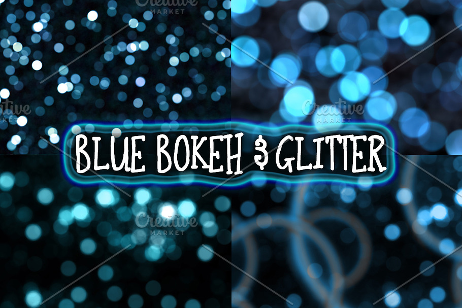 Blue Glitter & Bokeh Backgrounds