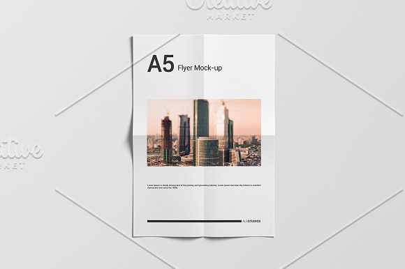 A5 Flyer Mock-Up in Print Mockups - product preview 3