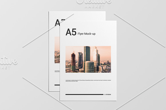 A5 Flyer Mock-Up in Print Mockups - product preview 5