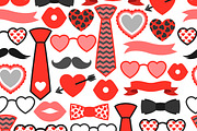 Valentines day seamless patterns.