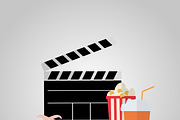 Illustration on the theme of cinema