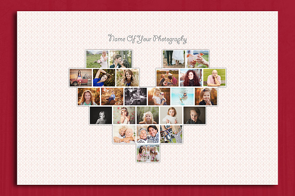 Lovely Heart Photo Template in Card Templates - product preview 1