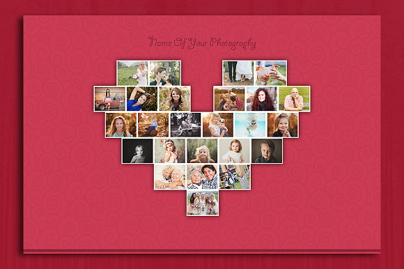 Lovely Heart Photo Template in Card Templates - product preview 2