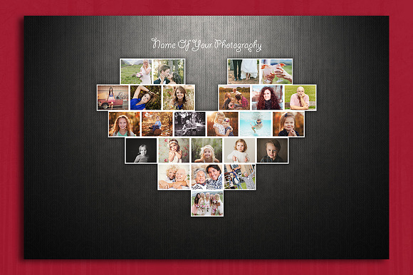 Lovely Heart Photo Template in Card Templates - product preview 3