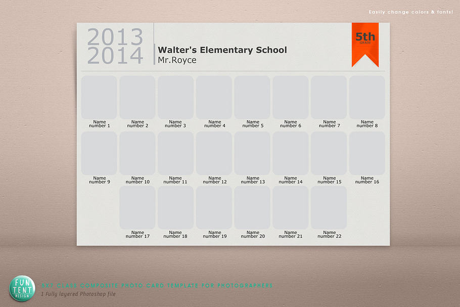 Classroom storyboard (size class 22) in Card Templates - product preview 8