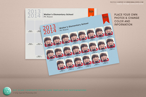 Classroom storyboard (size class 22) in Card Templates - product preview 1