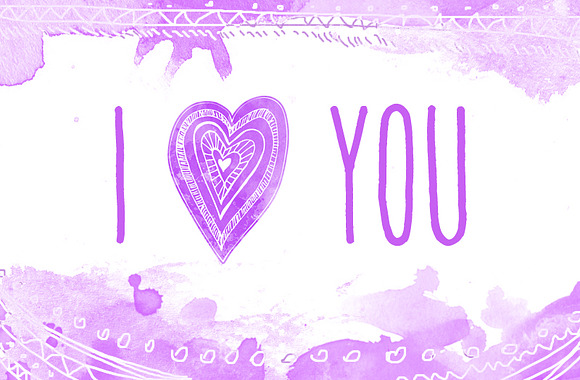 Purple Hearts Clipart in Illustrations - product preview 1
