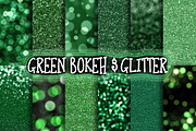 Green Glitter & Bokeh Backgrounds