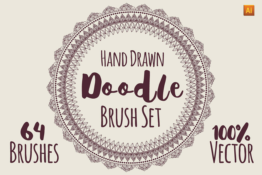 Hand Drawn Doodle Brushes in Photoshop Brushes - product preview 8