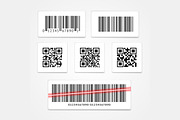 Barcode Tag or Sticker Set. Vector