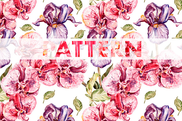 8 bright watercolor patterns in Patterns - product preview 4