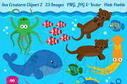Sea Animals Clipart and Vectors