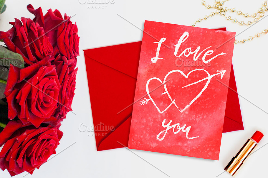 Valentine's card I love you in Card Templates - product preview 8