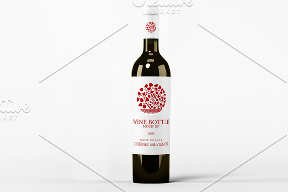 Wine Bottle Mock-Up in Product Mockups - product preview 1