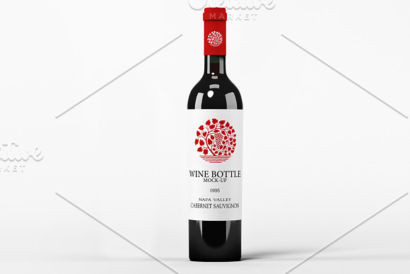 Wine Bottle Mock-Up in Product Mockups - product preview 2