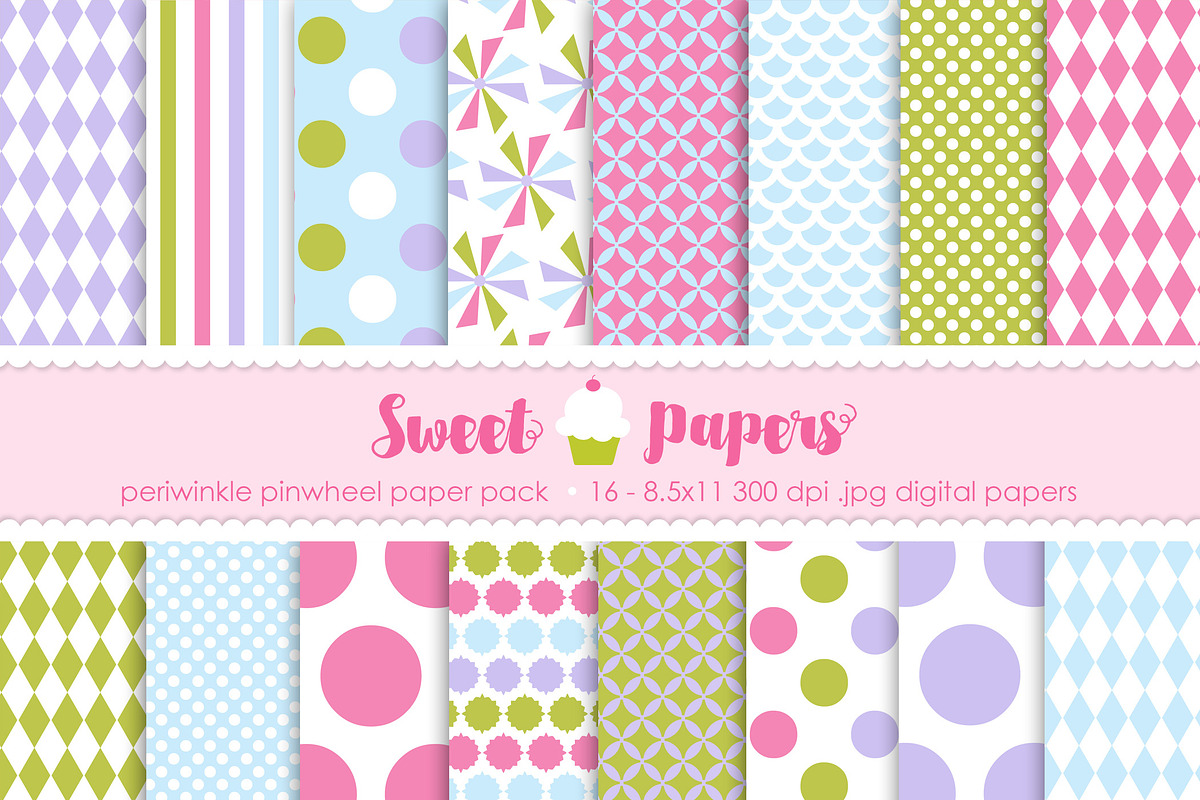 Periwinkle Pinwheel Paper SPPP01 in Patterns - product preview 8