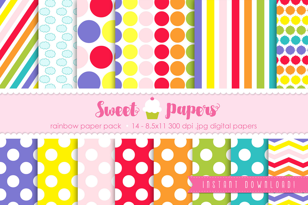 Rainbow Digital Paper SPRA01 in Patterns - product preview 8