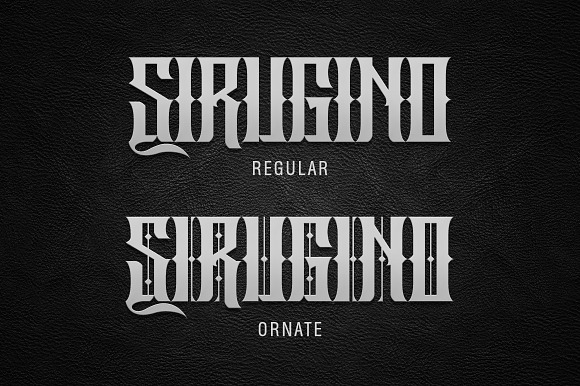 Sirugino in Blackletter Fonts - product preview 4
