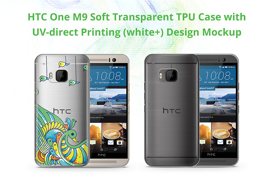 One M9 TPU Case UV Print Mock-up in Product Mockups - product preview 8