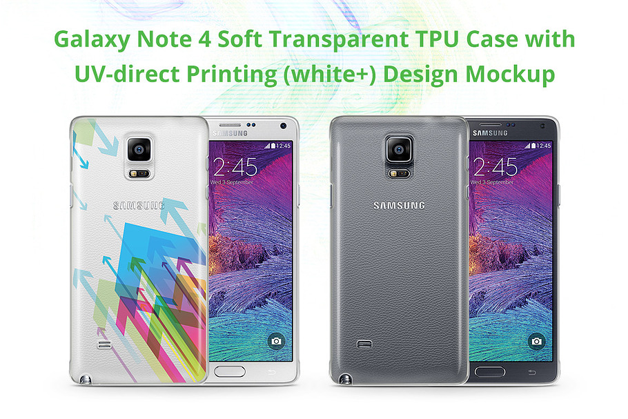 Galaxy Note 4 TPU Case UV Print Mock in Product Mockups - product preview 8