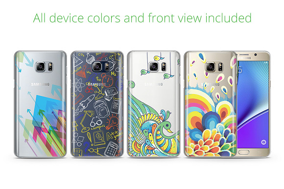 Galaxy Note 5 TPU Case UV Print Mock in Product Mockups - product preview 1