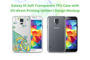 Galaxy S5 TPU Case UV Print Mock-up