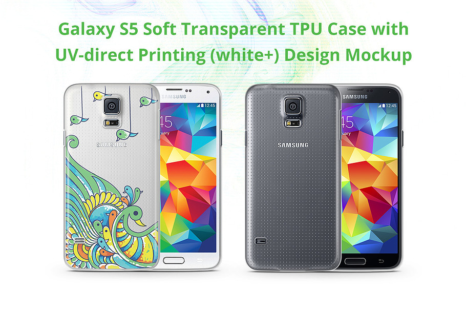Galaxy S5 TPU Case UV Print Mock-up in Product Mockups - product preview 8
