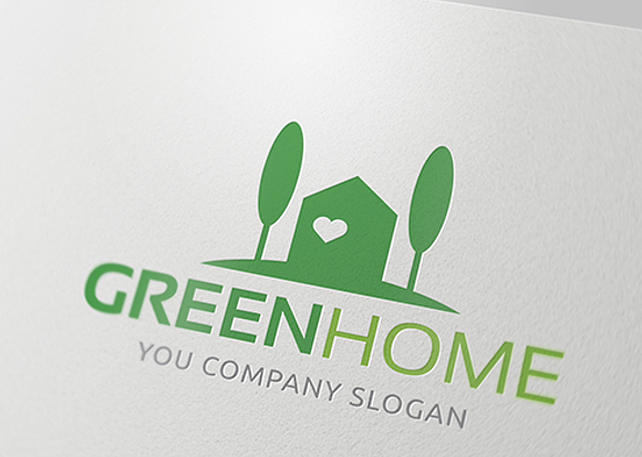 Green Home in Logo Templates - product preview 2