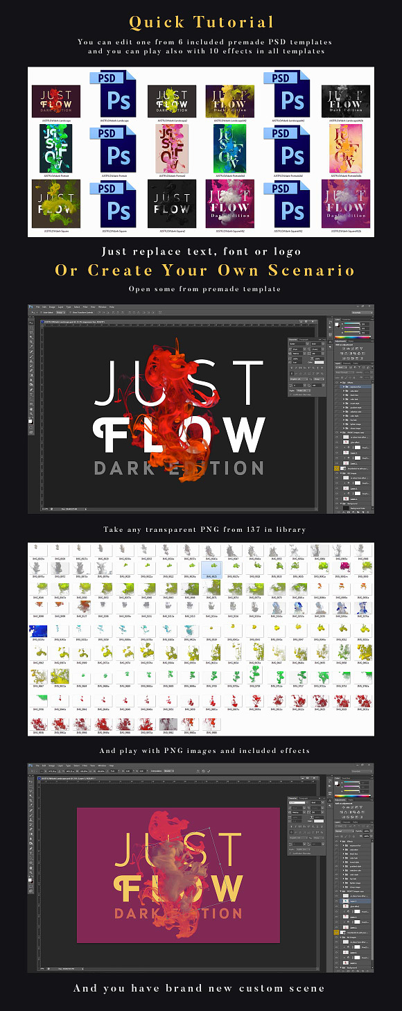 Just Flow - Dark Edition in Photoshop Layer Styles - product preview 6