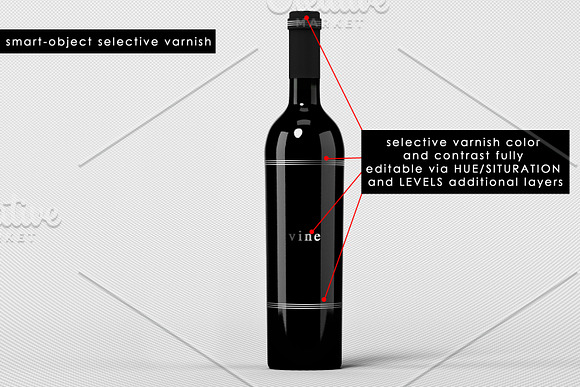 Wine Bottle Mock-Up in Product Mockups - product preview 5