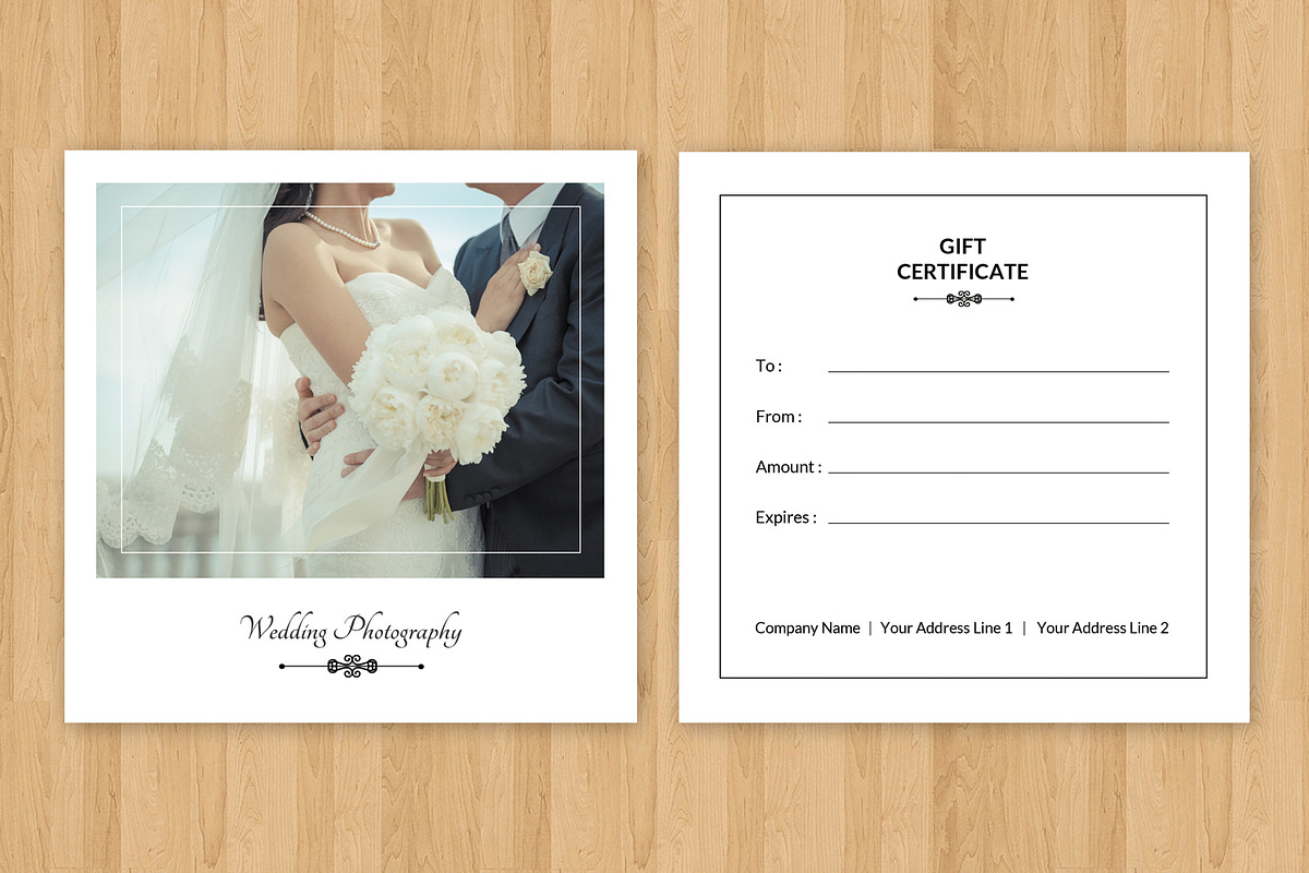 Photographer Gift Certificate-V04 in Card Templates - product preview 8