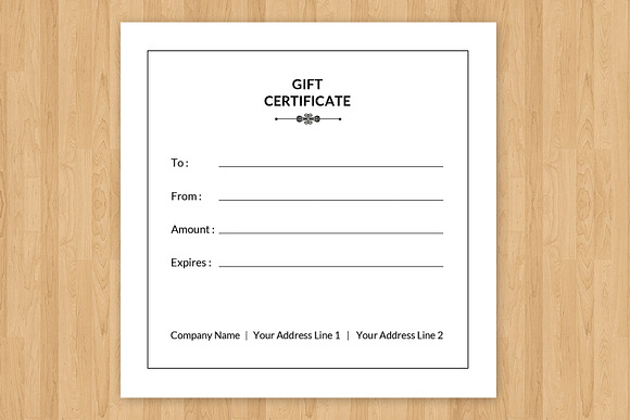 Photographer Gift Certificate-V04 in Card Templates - product preview 1