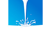 Milk Splash. Vector illustration.