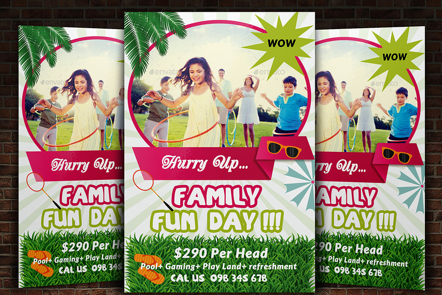Family Fun Day Flyer Templates in Flyer Templates - product preview 8
