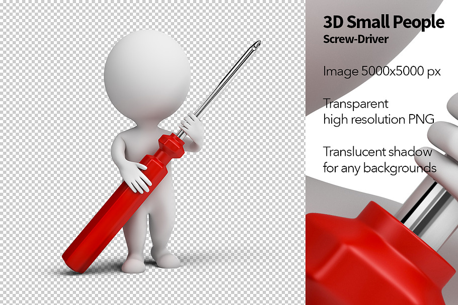 3D Small People - Screw-Driver