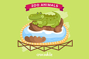 Vector Zoo Animal, Crocodile