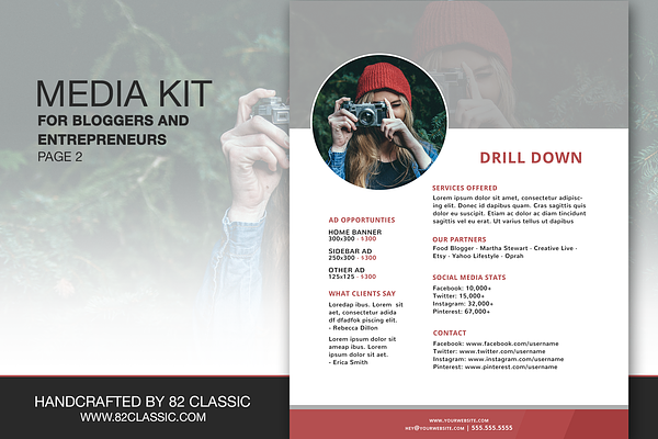 Media Kit Design for Bloggers