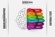 Infographics Brain Vector Design