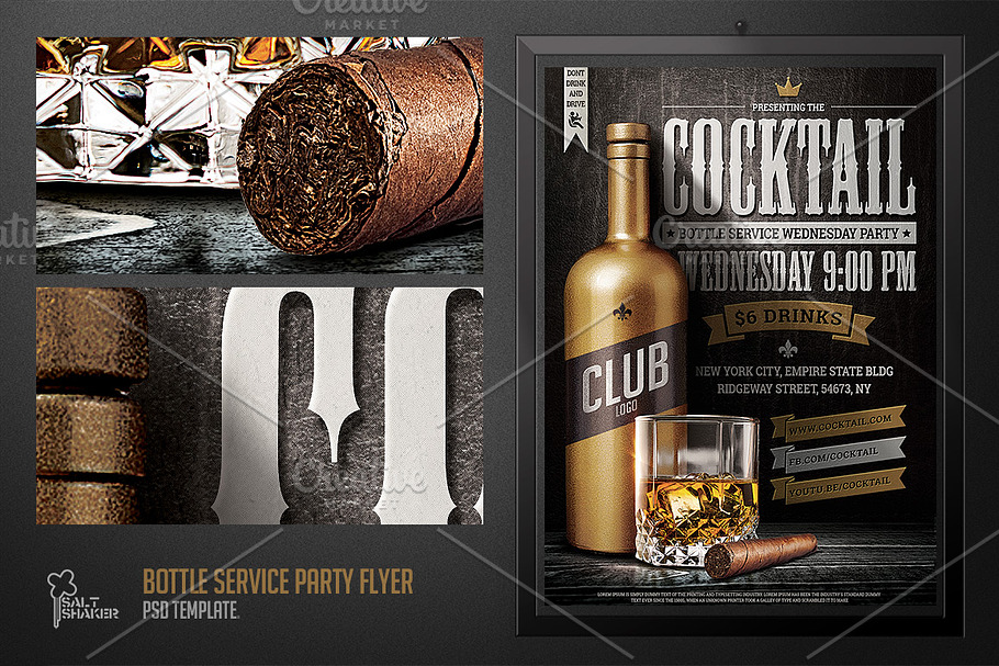 Bottle Service Party Flyer Template in Flyer Templates - product preview 8