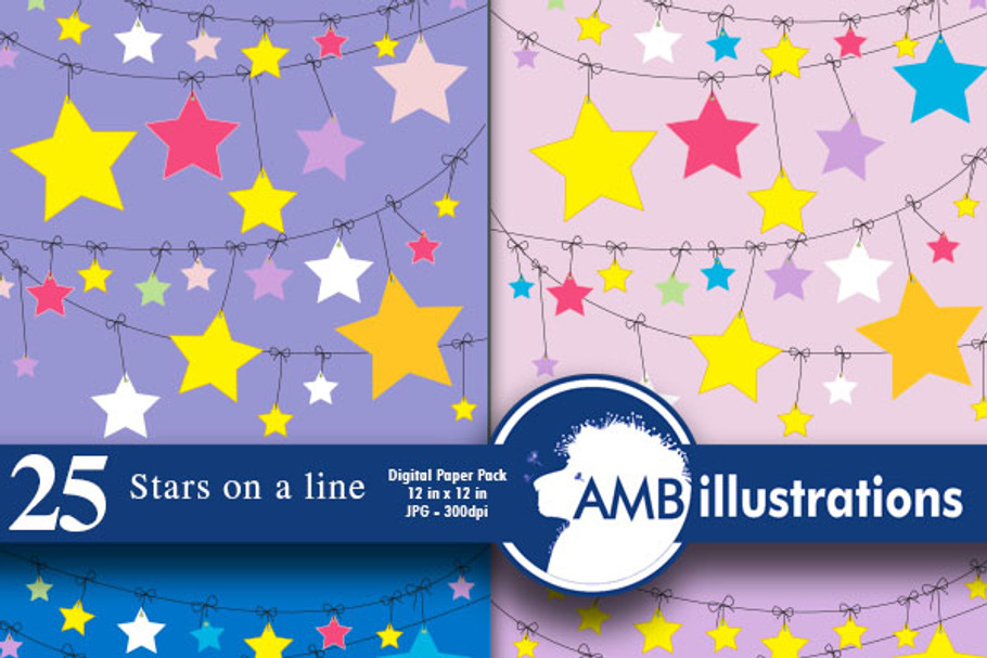 Digital Papers Stars on line AMB-316