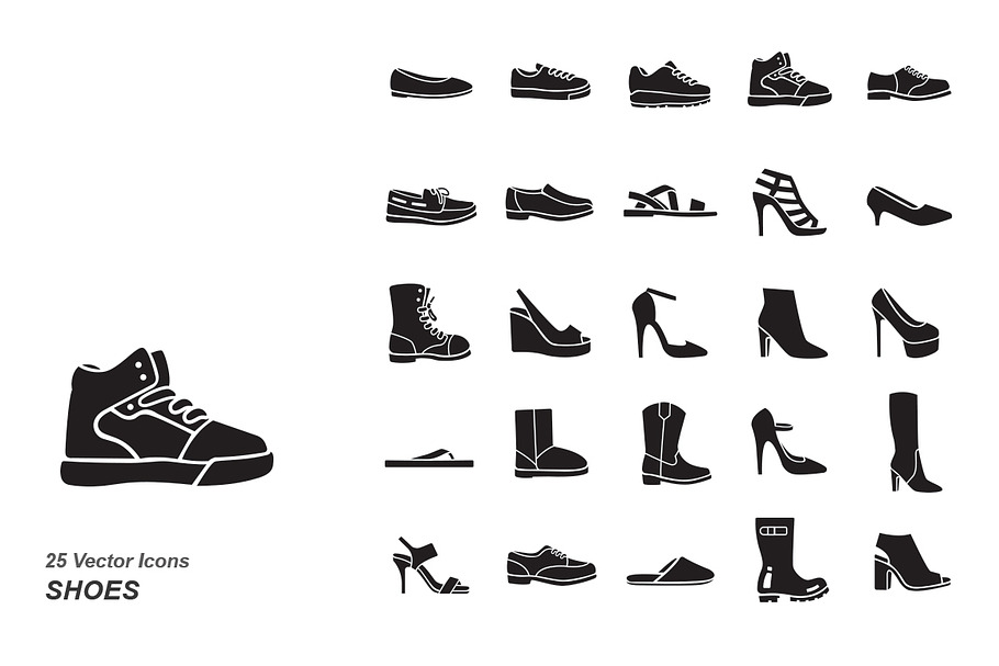 Shoes vector icons