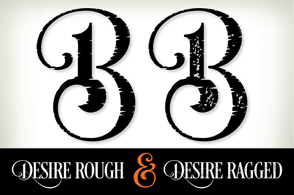 Desire Rough & Ragged in Display Fonts - product preview 4