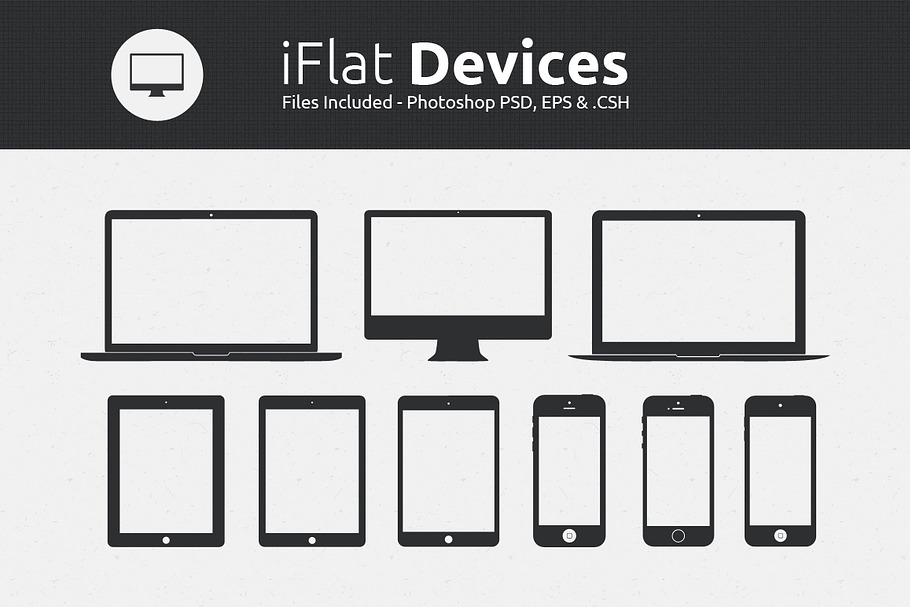 iFlat Devices Custom Shapes in Photoshop Shapes - product preview 8