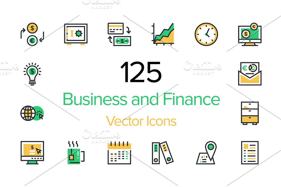 125 Business and Finance Icons in Graphics - product preview 8