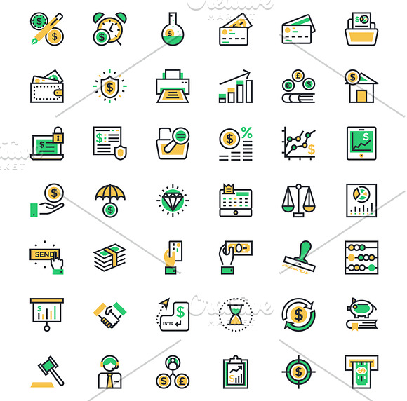 125 Business and Finance Icons in Graphics - product preview 4