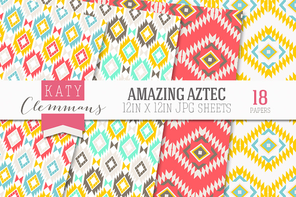 Amazing Aztec paper pack in Patterns - product preview 1
