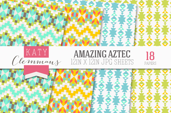 Amazing Aztec paper pack in Patterns - product preview 2