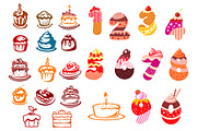 Collection of kids birthday icons