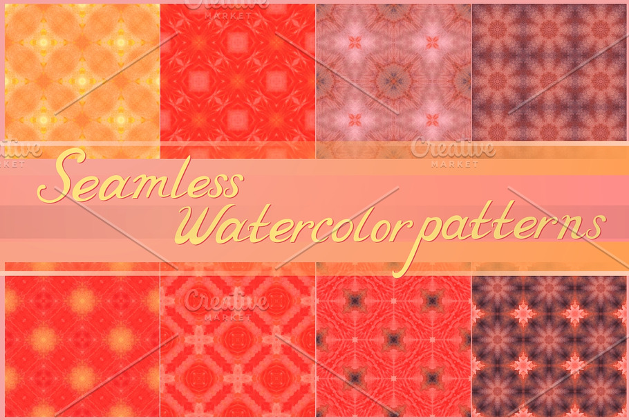 20 seamless watercolor patterns in Textures - product preview 8